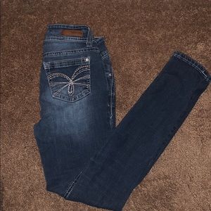 Distressed skinny jeans!